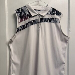 Women’s Slazenger Sleeveless Golf Shirt - White and Black
